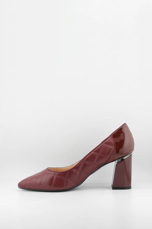 Capelli Rossi Quilted Block Heel Pointed Pumps
